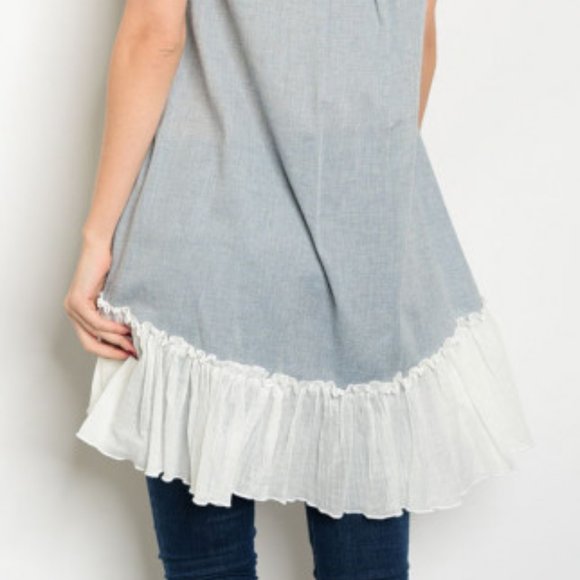 BOHO BABE HI-LOW TUNIC TOP - Picture 5 of 6